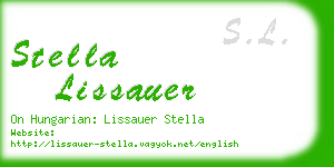 stella lissauer business card